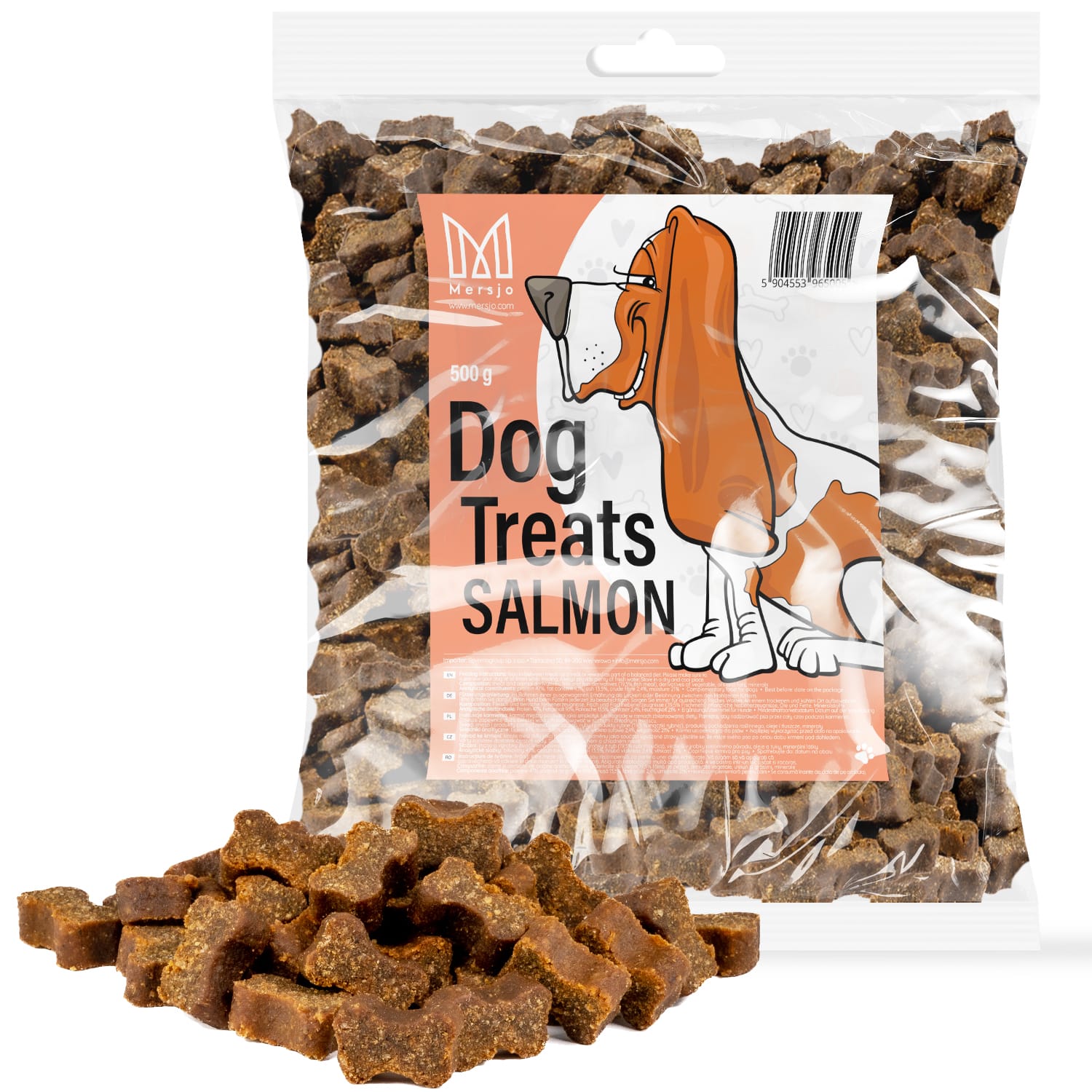 Hundesnack - Fleisch-Trainingsleckerlis Mersjo Lachs 500g