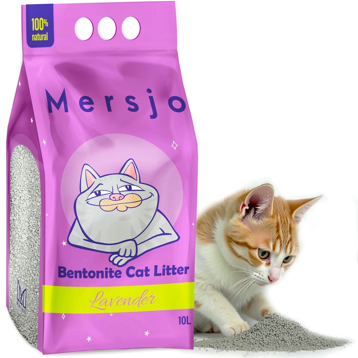 Bentonit-Katzenstreu Lavendel LAVENDER 10l