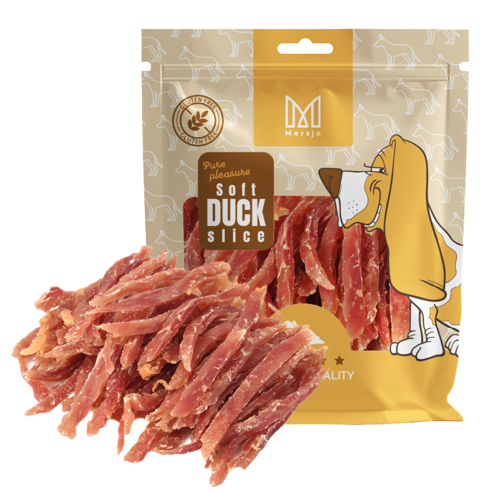 Pamlsek pro psa - Měkké kachní proužky Mersjo 500g