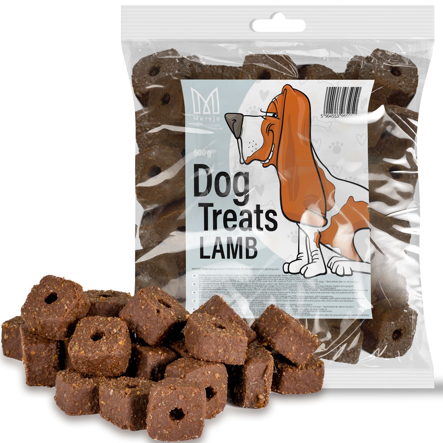 Hundesnack - Fleisch-Trainingsleckerlis, Fleischringe mit Lamm Mersjo 500g