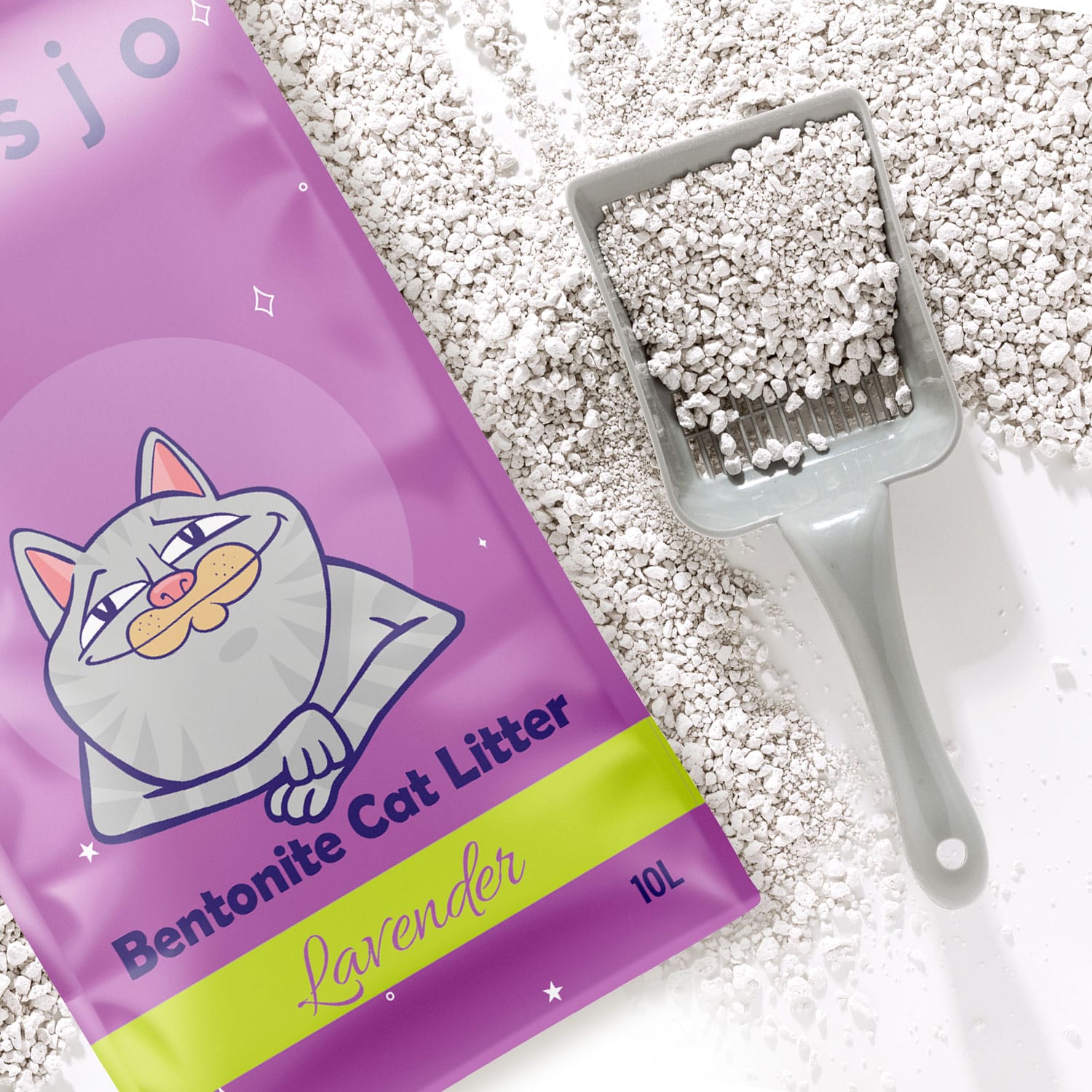 Bentonit-Katzenstreu Lavendel LAVENDER 10l