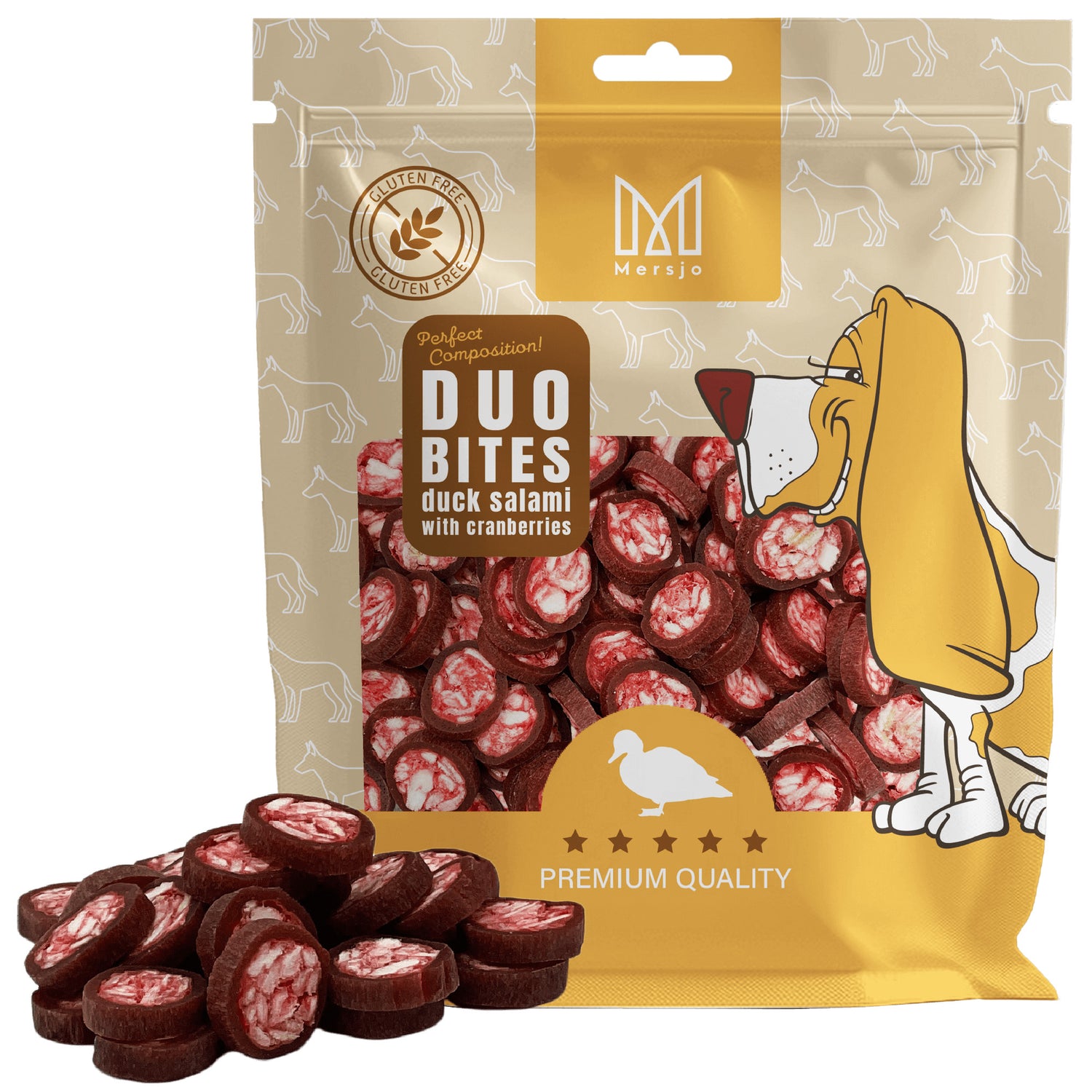 Hundesnack Geschmacksduo - Enten-Salami mit Cranberry 200g