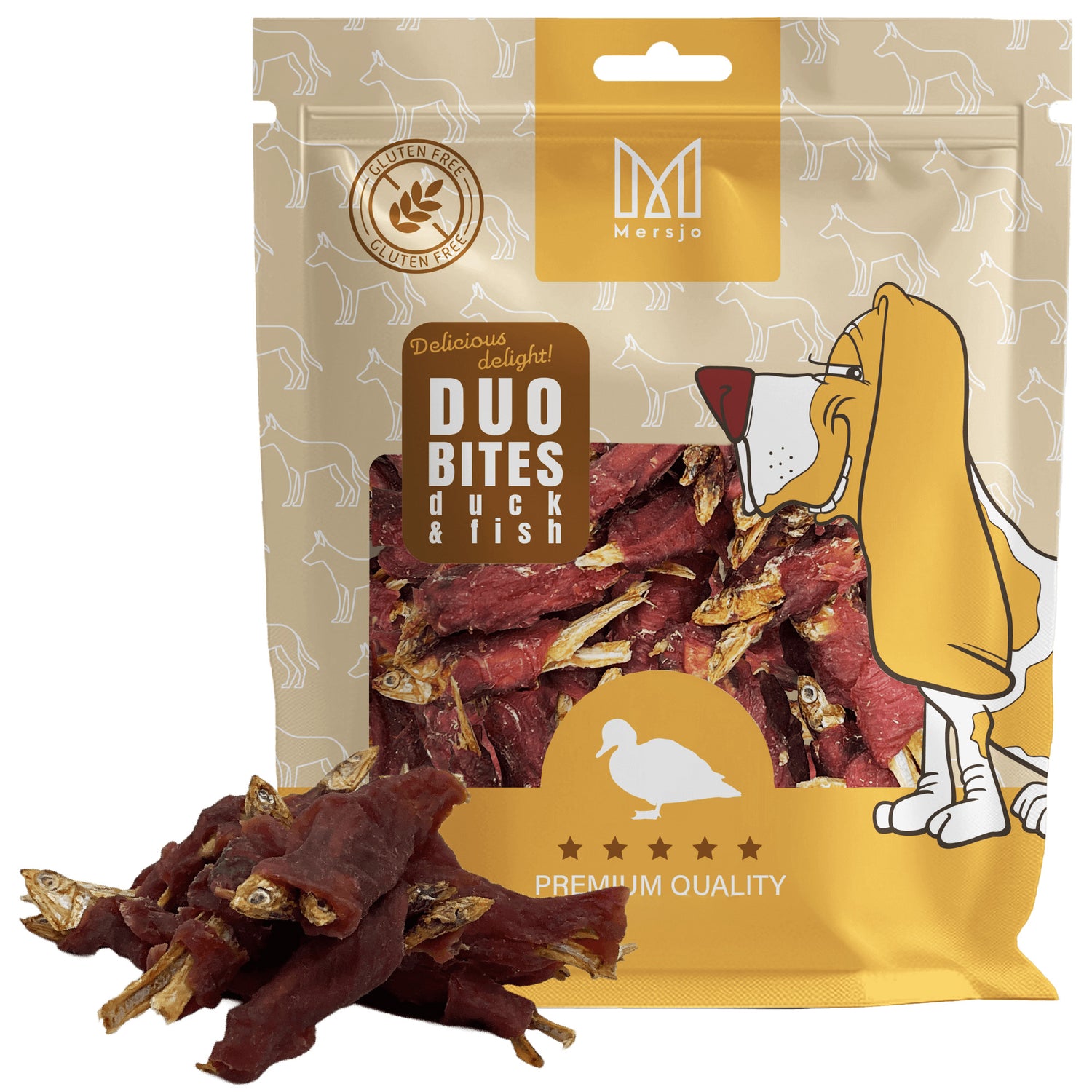 Hundesnack Geschmacksduo - Ente mit Fisch Mersjo 300g