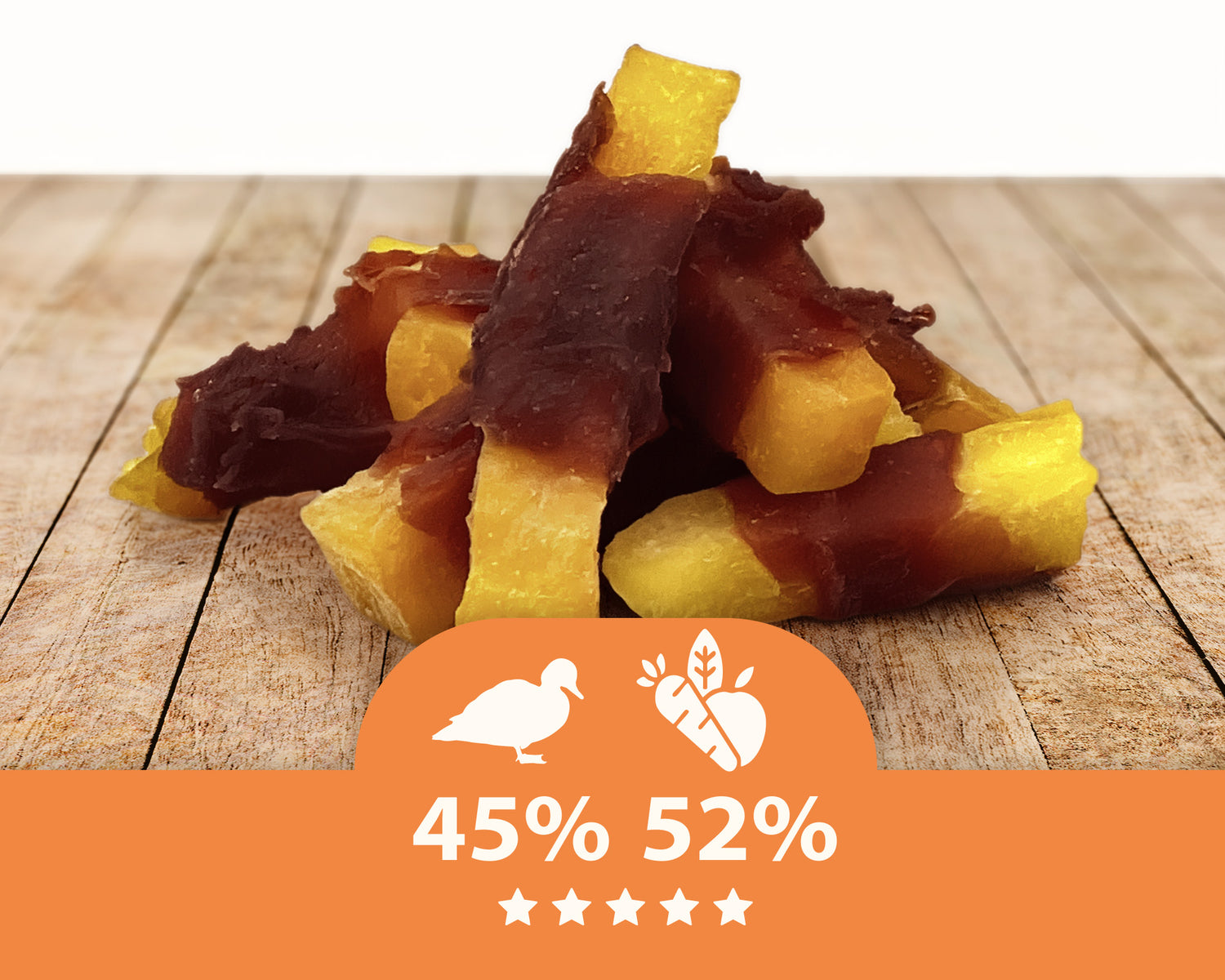 Hundesnack Geschmacksduo - Ente mit Süßkartoffel 200g