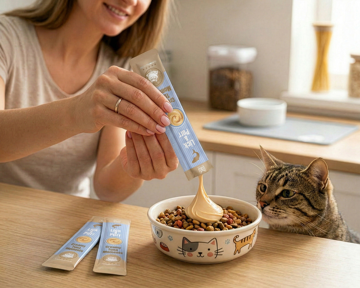 Snack für Katzen - Lick & Purr: Creamy Tuna Moments Mersjo 60g