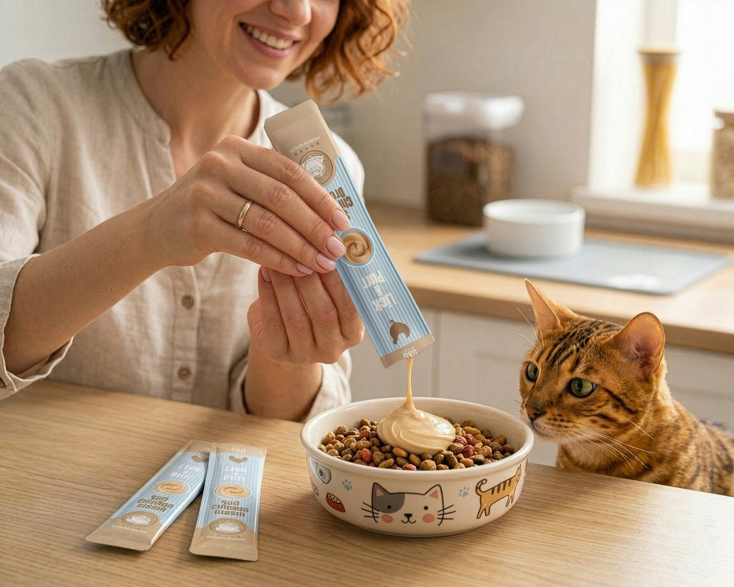 Snack für Katzen - Lick & Purr: Soft Chicken Dream Mersjo 60g