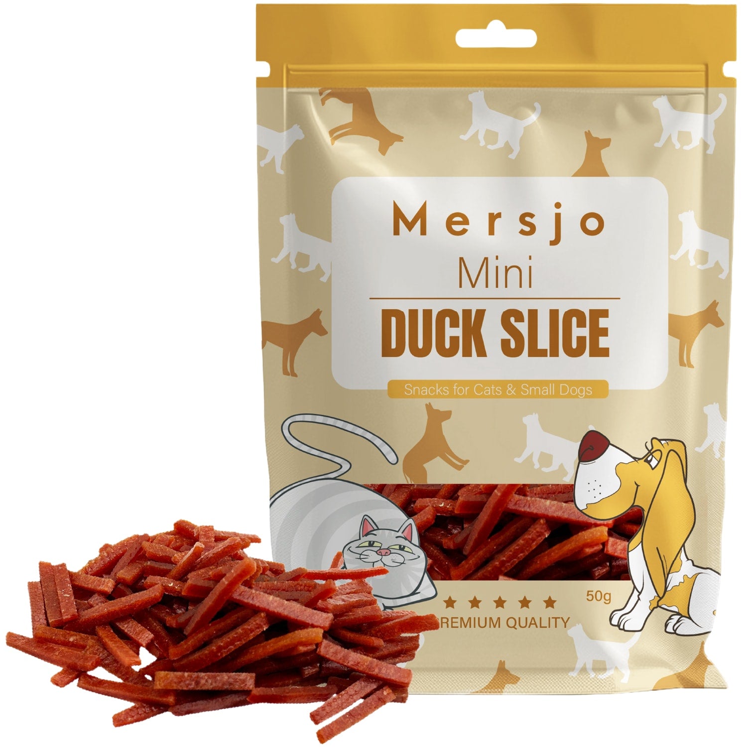 Snack für Hund und Katze - Mini-Entenscheiben 50g