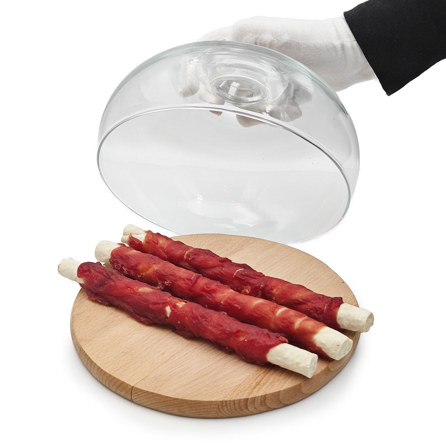 XXL-Kausnack 25cm aus Rinderhaut mit Entenbrust, Hundesnack, Mersjo, 240g