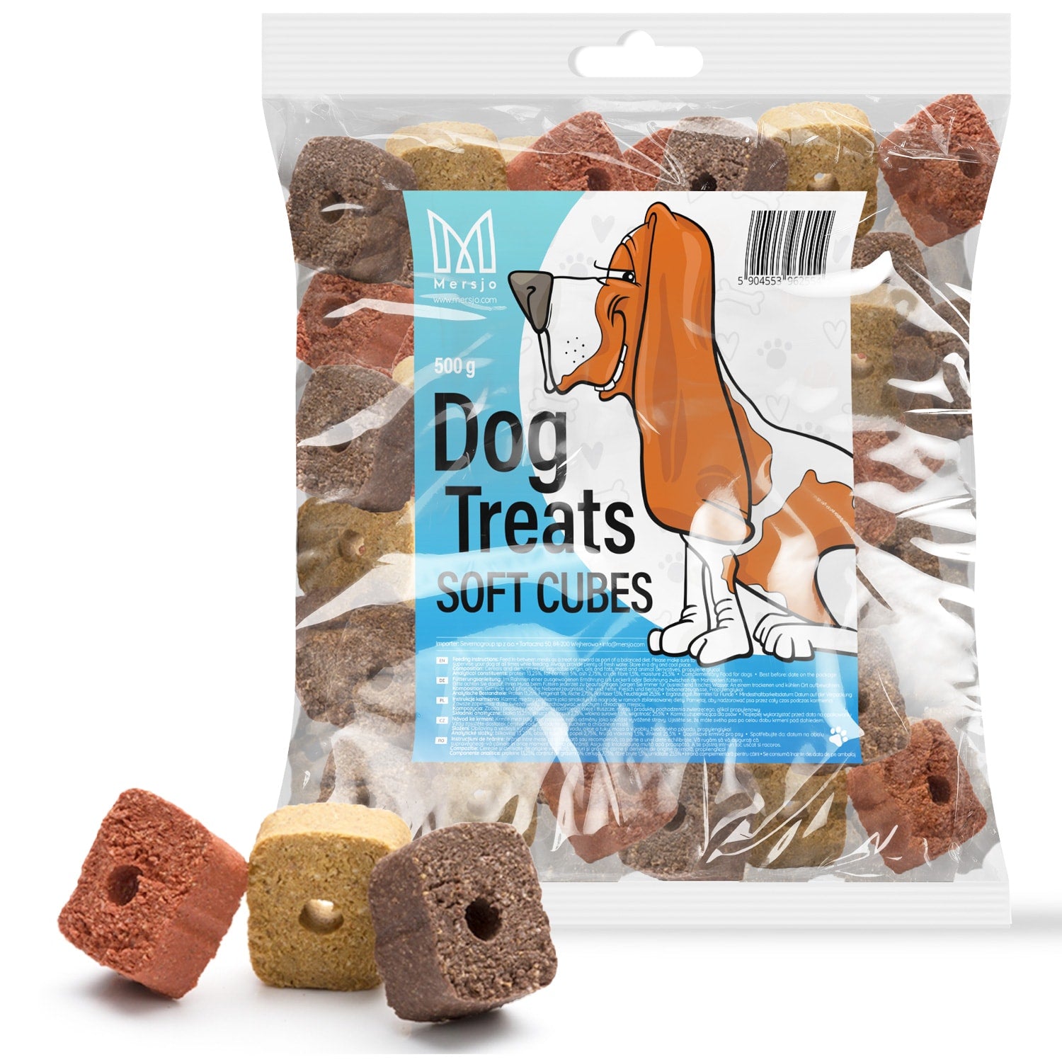 Hundesnack - Fleisch-Trainingsleckerlis Mersjo Weiche Würfel 500g