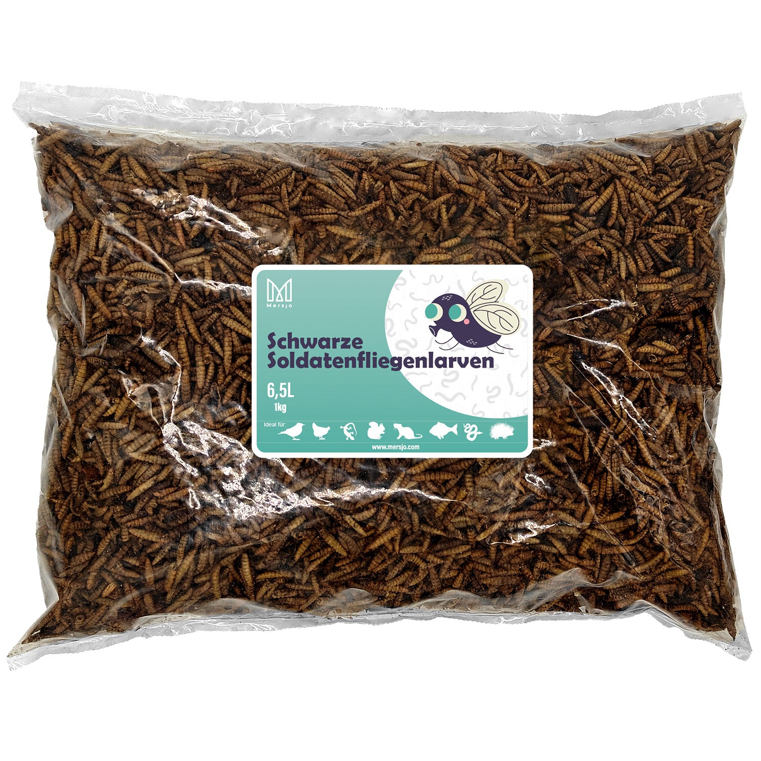 Getrocknete Soldatenfliegenlarven für Reptilien, Nagetiere und Fische 1kg BSL
