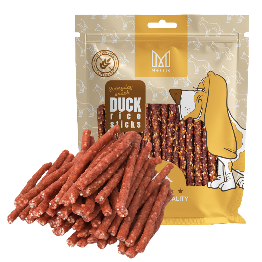 Pamlsek pro psa - Kabanosy s kachnou a rýží Mersjo 500g