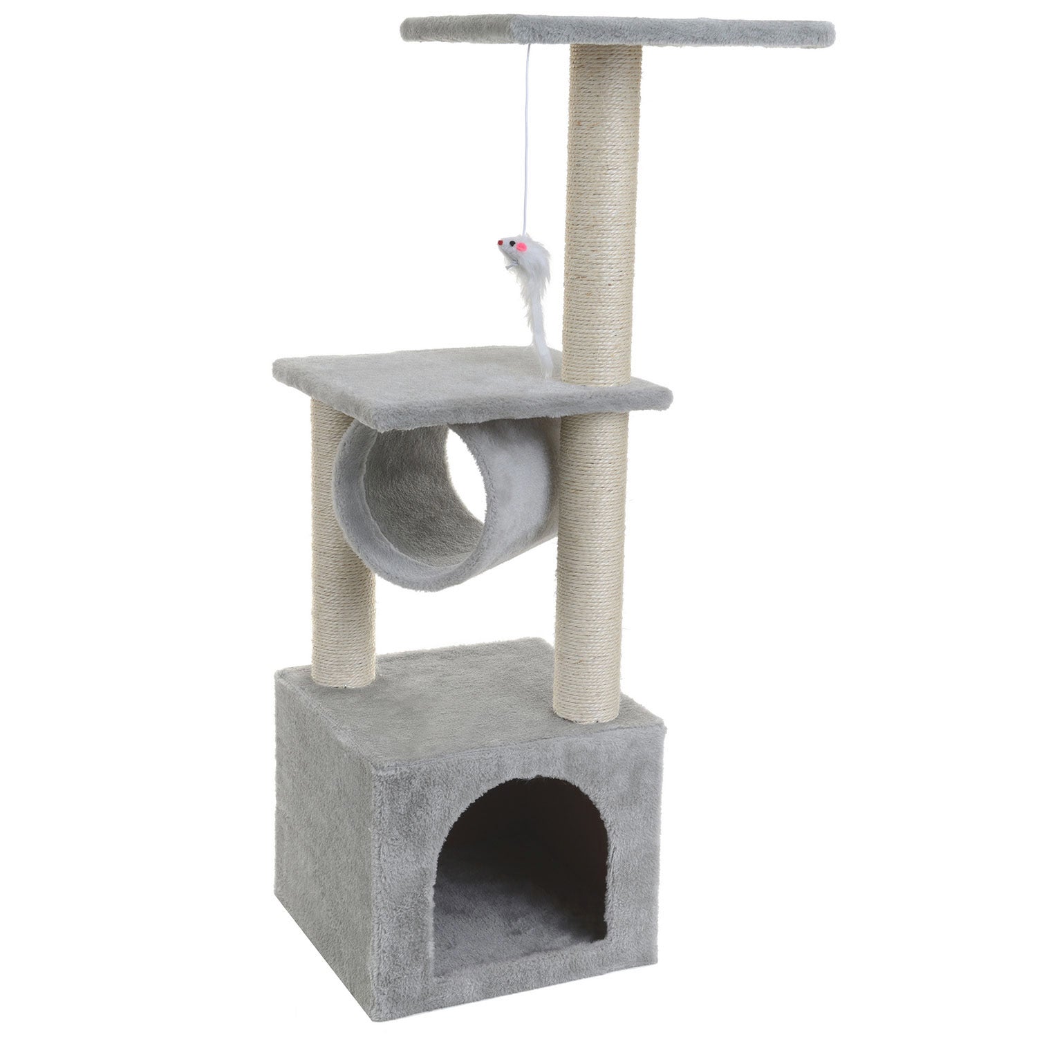 Kratzbaum für Katzen, Höhle, Liegeplatz, Double 92 cm