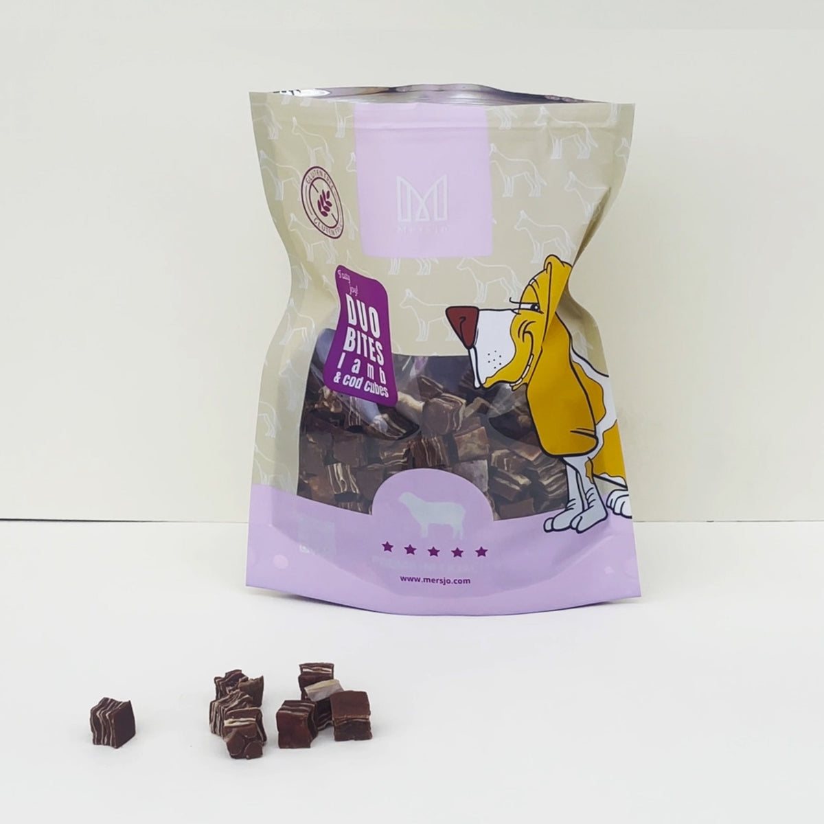Pamlsek pro psy Duo chutí - jehněčí s treskou Mersjo 300g